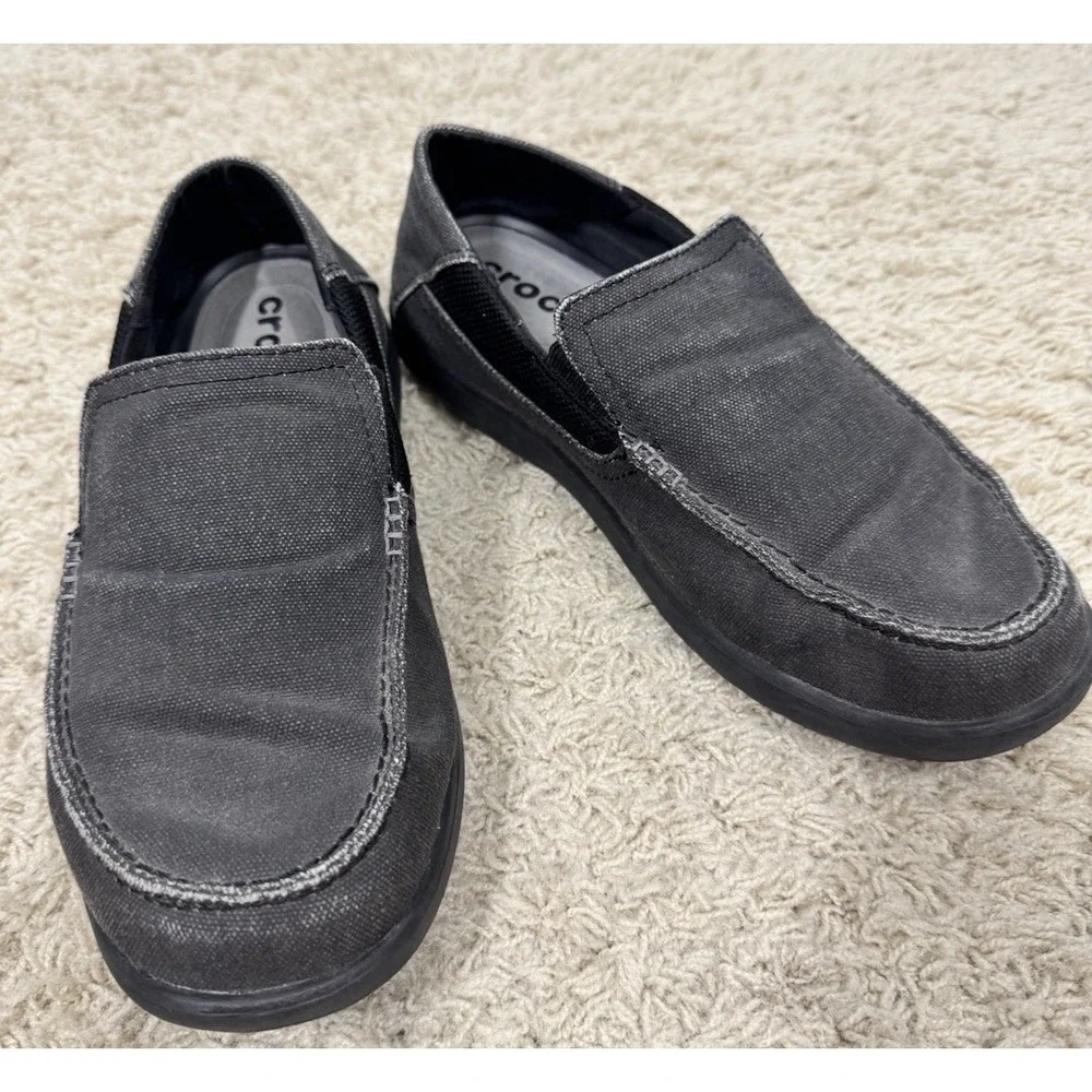 Crocs Mens Santa Cruz 2 Gray Slip On Loafers Water Boat Shoes Size 8 Comfort‎